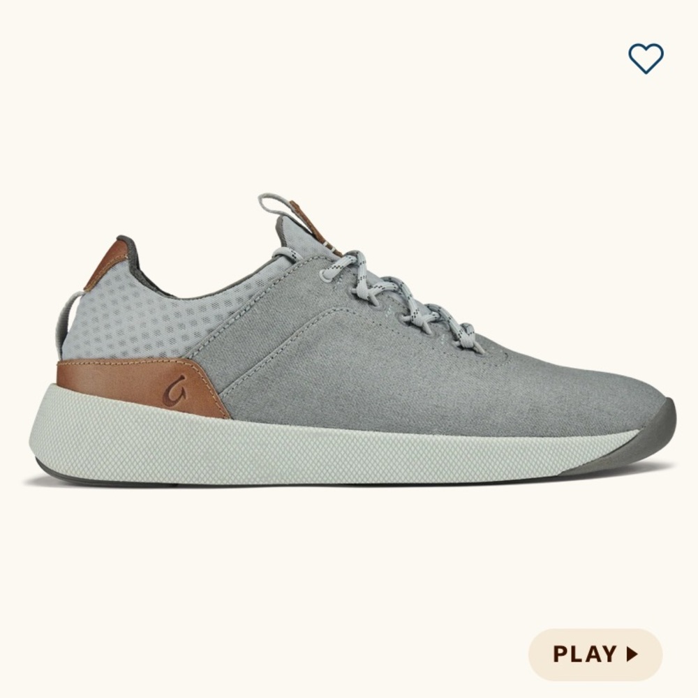 Olukai men’s casual sneakers pale gray/vapor